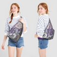 thumbnail image 3 of Chic Paisley Sling Backpack - Exotic Colorful Pattern Shoulder Bag, Fashionable Anti-Theft Pack for Commuters, 3 of 4
