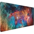 thumbnail image 2 of Gaming XXL Large Mouse Pad,Blue Purple Galaxy Nebula Universe Space Mouse Pad Non-Slip Rubber Base Mouse Pads for Computers Laptop Office, 35.5"x16"x0.12"(900mm x 406mm x 3mm), 2 of 6