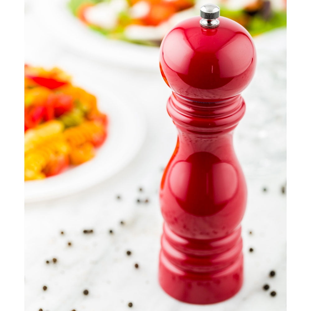 Classic French Black Wood Pepper Mill - High Gloss - 2 inch x 2 inch x 6 inch - 1 Count Box
