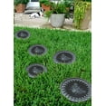 thumbnail image 3 of A1 Home Collections Multi Functional-Garden Stepping Stone Mat Round, Natural Rubber Heavy-Duty Beautiful Hand Finished Design 12"X12" Set of 4, Bumble Bee Black, 3 of 5
