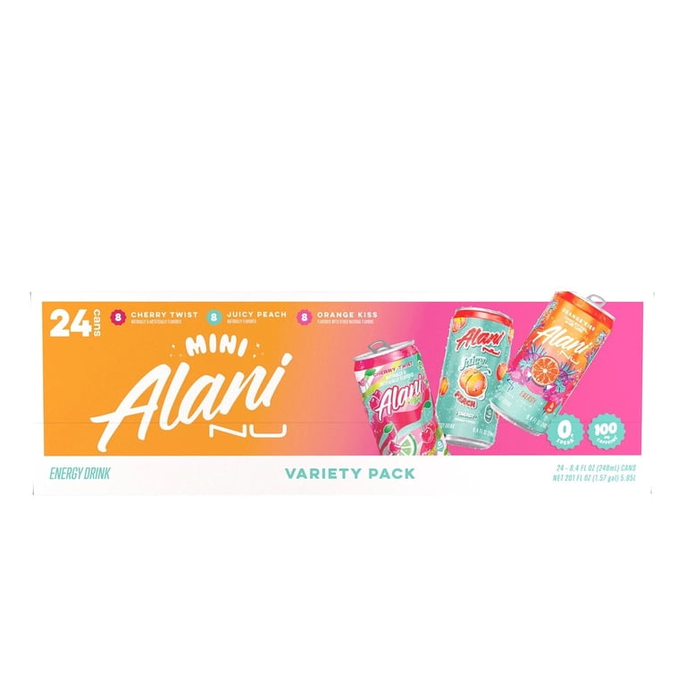 Alani Nu, Mini Energy Variety Pack, 8.4 fl oz, 24 cans - Walmart.com