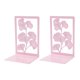 thumbnail image 4 of Sujetalibros de hojas de ginkgo Sujetalibros para estantes Tope de libro para biblioteca escolar (1 Rosa, 4 of 9
