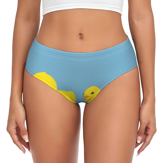 Fotbe Cute Ducky Calzones Estampados para Mujer – Ropa Interior de Algodón, Cómoda, Suave y Elástica-Medium