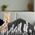 thumbnail image 3 of Urban Graffiti Soft Flannel Fleece Throw Blanket, Chalky Stencil Graffiti Design on Smutty Brick Wall Pattern, Cozy Plush for Indoor and Outdoor Use, 70" x 90", Charcoal Grey and White, by Ambesonne, 3 of 5