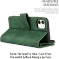 thumbnail image 4 of Wallet Case Compatible with iPhone 11 Detachable 2 in 1 Magnetic Zipper Case,[6 Card Slots] [Wrist Strap] [Stand Feature] Luxury Leather Slim Cover Case for iPhone 11,6.1 inch Green, 4 of 14