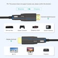 thumbnail image 4 of 8K Detachable HDMI Fiber Optic Cable 16Feet/5m, Long HDMI 2.1 Cable in Wall, with Dual Micro HDMI and Standard HDMI Connectors, Compatible for PC, TV, playstation4, PS5, Xbox Series X, RTX4090, 4 of 8