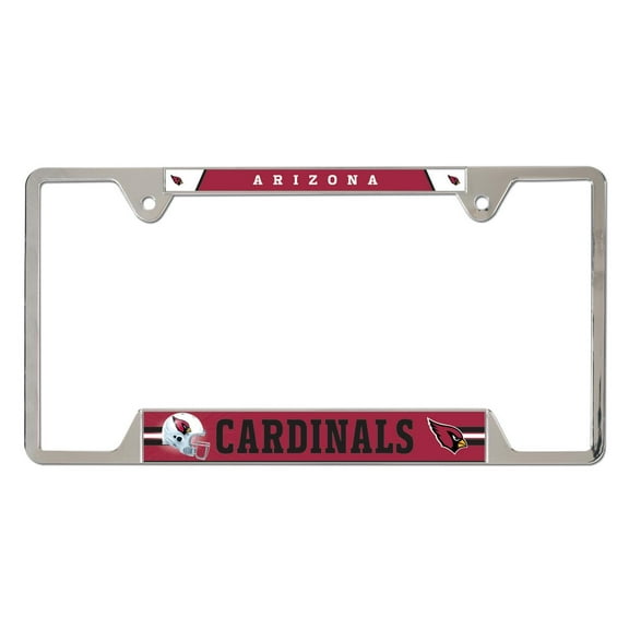 WinCraft Arizona Cardinals Chrome Plated Metal License Plate Frame
