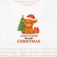thumbnail image 4 of Inktastic Baby's First Christmas Cute Highland Cow Girls Baby Dress, 4 of 5