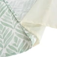 thumbnail image 6 of Chezmoi Collection 4-Piece Tranquil Leaf Window Curtain Set with Sheer Backing, Soft Green White Leaves Printed Microfiber, 120 inch x 84 inch, 6 of 9