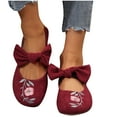 thumbnail image 6 of Wowcloth Roman Flat Sandals for Women – Bow Decoration Slip-On Casual Comfort Shoes for Everyday Wear & Outdoor Activities,Plus Size, 6 of 9