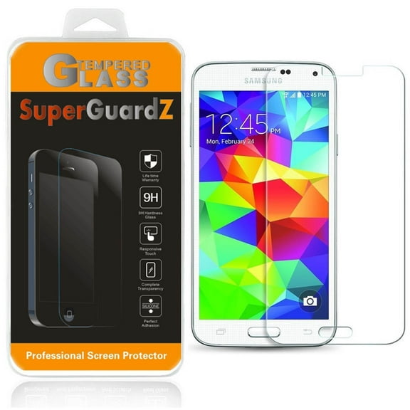 [2-Pack] For Samsung Galaxy S5 - SuperGuardZ Tempered Glass Screen Protector, 9H, Anti-Scratch, Anti-Bubble, Anti-Fingerprint