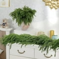 thumbnail image 3 of 4 Pack 6ft Green Artificial Norfolk Pine Christmas Garland Set, Realistic Faux Greenery for Indoor Outdoor Holiday Decor on Mantle and Stairs, 3 of 5