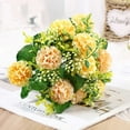 thumbnail image 1 of Fasiaou 2 Pcs Artificial Peonies, Single Stem Silk Peony Fake Flower for Wedding Home Office Party Hotel Window Sill Decoration, Floral Arrangements (2 Pcs Unbundled- Yellow), 1 of 2