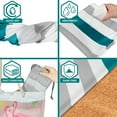 thumbnail image 4 of SUN CUBE Microfiber Beach Towel, Quick Dry Sand Free Beach Towel, Lightweight, Compact for Travel Swim Sports Camping, Packable Sand Resistant Towel Adult, Light Grey 60x30 Inches, 4 of 8