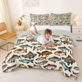 thumbnail image 3 of Feelyou Vintage Game Fish Ocean Full Size Comforter Sets for Boys Girls, Retro Stream Lake Marine Wildlife Bedding Sets, Brown, Grey Reversible, 3 Pieces, 3 of 6