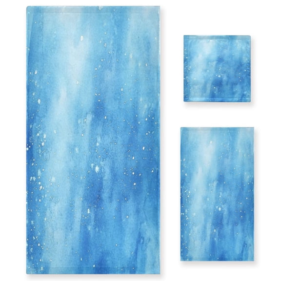 Three-Piece Towel Set Face Towel Towel Set Hand Towel Bath Towel Cotton Bath Towels Bath Towel Sets Hand Bath Towels Light Blue