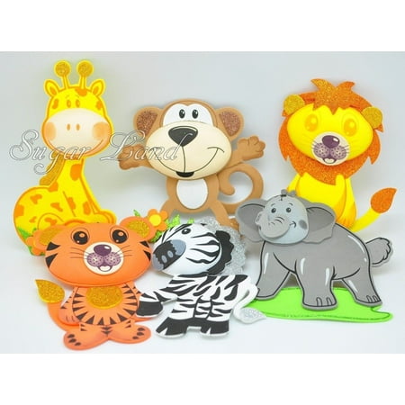 10 PCS Baby Shower Safari Jungle Decoration Foam Party Supplies Girl Boy Favors Woodland (The Best Baby Shower Themes)