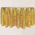 thumbnail image 3 of Tela de lentejuelas brillantes de 3 mm, fácil de cortar, ideal para hacer manteles, caminos de mesa y vestidos, 135 x 100 cm (dorada)., 3 of 7