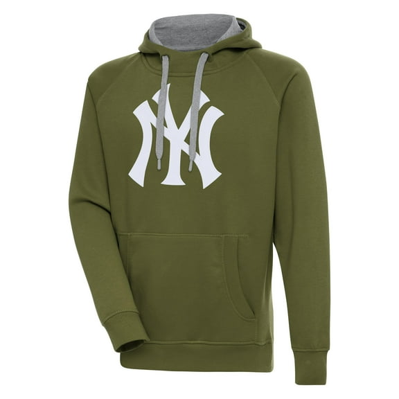 Men's Antigua Olive New York Yankees Victory Pullover Hoodie