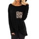 thumbnail image 1 of Blusa informal de manga larga con lazo anudado al frente y bolsillo con estampado de leopardo para mujer Fridja hj2258, 1 of 9