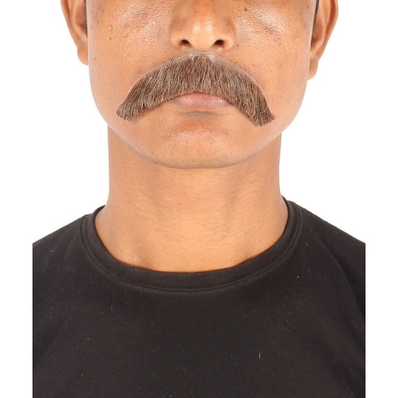 HPO Man Hair Mustache Costume Facial Hair, with Multiple Colors Option