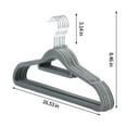thumbnail image 3 of Giunmcul Tax Free Weekend Flocked Clothes Hanger Home Adult Non-Slip Drying Rack No Mark Hanger, 16.5 Inches, 10-Pack, Great for Adult Closets, Clothes, Pants, Coat and More, 3 of 5