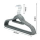 thumbnail image 3 of Perchas antideslizantes flocada para armarios de adultos, percha slim sin marca de 16,5 pulgadas para pantalones y abrigos, pack de 10, 3 of 6