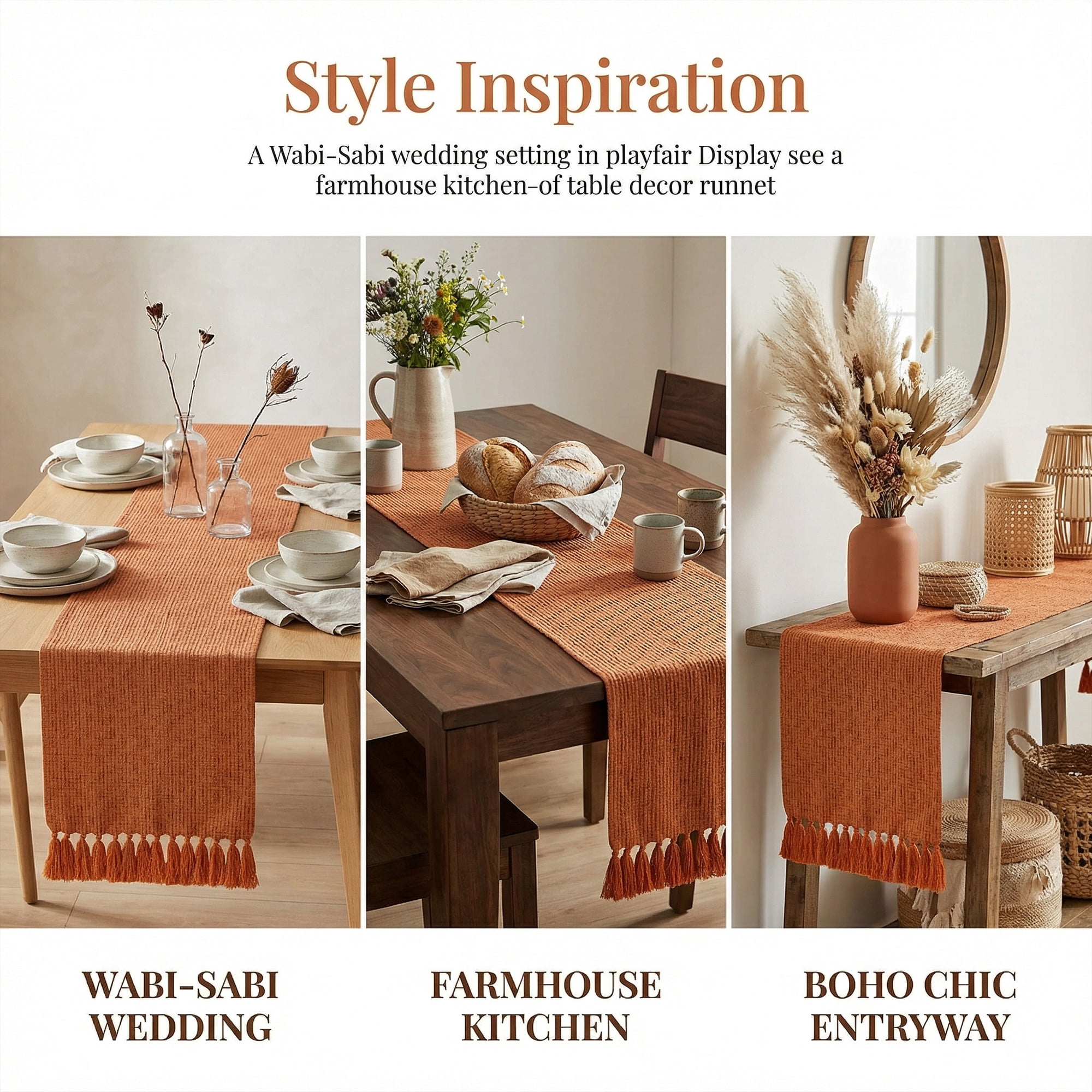 Unique Bargains Washable Polyester Table Runner for Birthday Decorations Orange 13"x78.7"