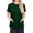 Dark Green, variant on Post Arm Surgery Shirts for Women With Snap on Fasteners Short Sleeve Shirt Adaptive with Pocket Pullover for Recovery,Blue (XXL)
