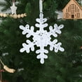 thumbnail image 4 of Leodye 1PCS Christmas Acrylic Snowflake Hanging Decorations Christmas Tree Decoration Transparent Ice Crystal Snowflake Decoration Christmas Gifts-5.90x5.90x2.36in, 4 of 6
