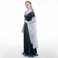 thumbnail image 3 of DAIZBELLA Medieval Renaissance Dress Vintage Retro Dress Grey Velvet Gown with Chiffon Sleeves, 3 of 7