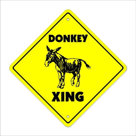 Donkey Outline Donkey Crossing Sign Zone Xing | Indoor/Outdoor | 12