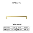 thumbnail image 5 of Goo-Ki 12 Pack 7.6''(192 MM) Hole Centers Light Brushed Brass Cabinet Pulls, Cabinet Handles Drawer Pulls for Dresser and Cupboard, 5 of 6