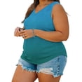 thumbnail image 6 of gbyLJF Plus Size Tank Tops for Women Loose Fit V Neck Flowy Sleeveless Summer Shirts Lightweight Spring Casual Vacation Blouses, 6 of 6
