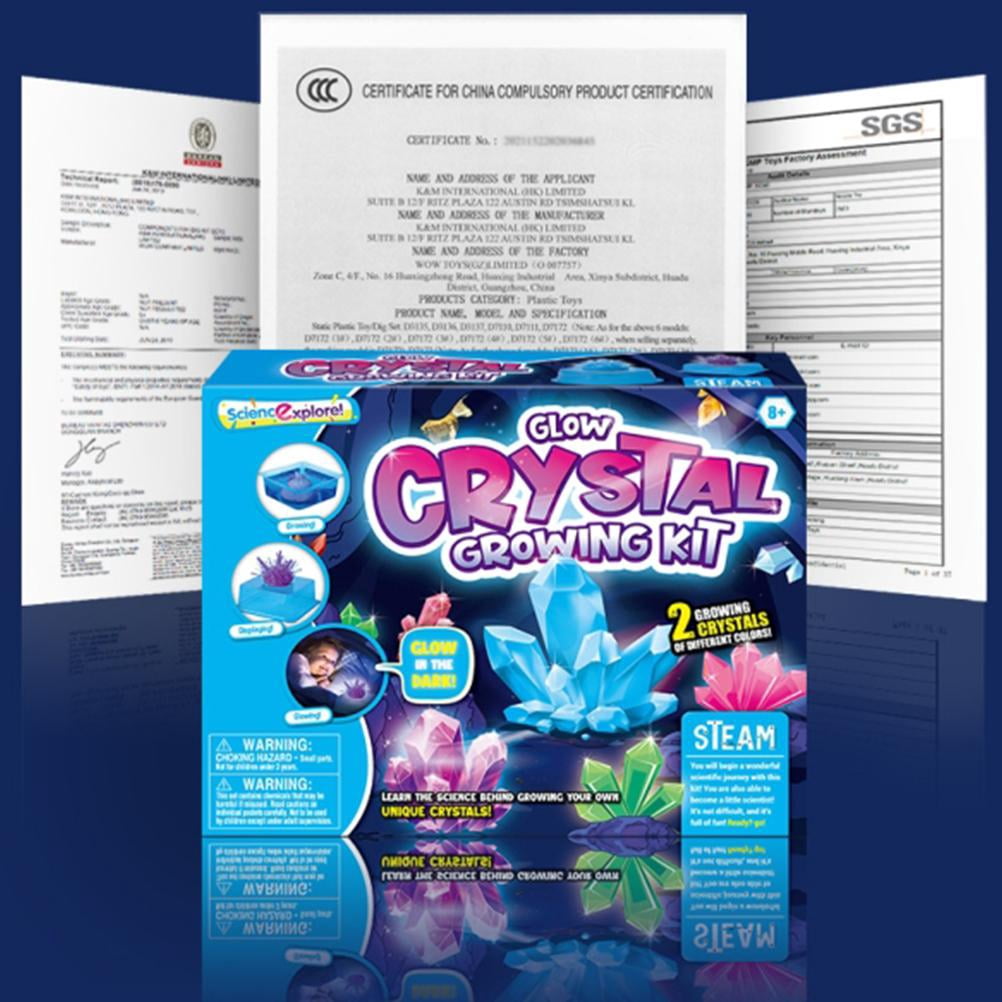 Kit De Cultivo De Cristales – Crece 6 Cristales En 24 Horas, Juego Educativo De Ciencias Para Niños +8 Años, Regalo Creativo Y Divertido