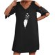 thumbnail image 1 of Vestidos de manga corta con hombros descubiertos y encaje con cuello en V estampado sexy de verano para mujer Fridja bnh5532, 1 of 9