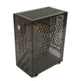 thumbnail image 1 of Mini Computer Case, 4.3L Clear Panel Micro ITX PC Case Protective Films Hollowed Design  for DIY Transparent,Black, 1 of 7