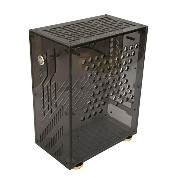 Mini ITX Case, 4.3L ITX Computer Cases, 360 Degree Cooling Small Pc Case for 1U Power 2.5in SSD