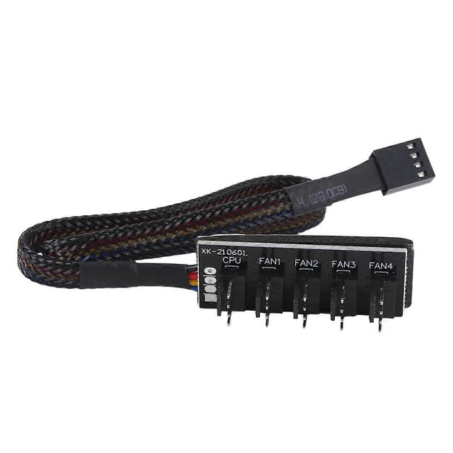 Host Case PC Cooler Fan Power Cable 1 Female to 5 Male 4Pin Socket Fan Hub Splitter Cable for 4Pin P