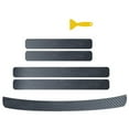 thumbnail image 1 of Carbon Car Door Sill Scuff Plate Cover Rear Bumper Guard Trim Strip Sticker, 1 of 10