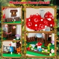 thumbnail image 3 of SKQIT Mushroom House Building Set, Creative Mushroom Garden Model Kits for Adults, 1346PCS Micro Bricks Collectible Ideals Gifts for Teens 14+, 3 of 6