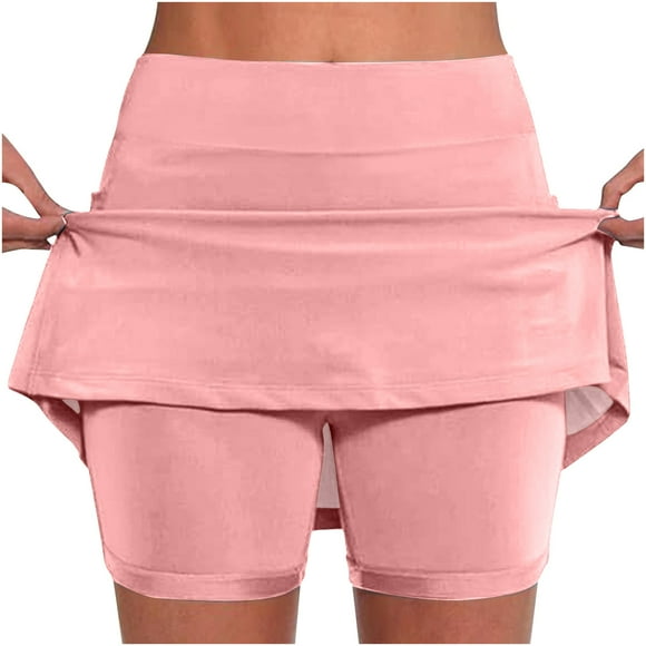 Bowake Golf Skorts Skirts for Women with Build in Shorts Summer High Waist Workout Running Tennis Skirts