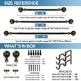 thumbnail image 4 of Urbanest Steel Ball Manhattan 1" 5/8" Double Drapery Curtain Window Rod Set - 84" to 120", Bronze, 4 of 6