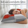 thumbnail image 5 of Red Grey Pillow Covers 12"x20", Abstract Geometric Color Block Oil Painting Soft Brushed Microfiber Breathable Throw Pillow Covers, Decorative Pillowcase with Zipper for Couch Sofa Bedroom, 5 of 9