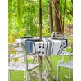 thumbnail image 3 of Bohemian Black Triangle Stripe on White Table Cloth with Umbrella Hole and Zipper,Outdoor Tablecloth Waterproof Patio Table Cloths Spillproof Washable Table Cover Aztec Retro Geometric, 3 of 6
