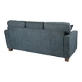 thumbnail image 4 of OSP Home Furnishings Russell Sectional in Navy fabric with 2 Pillows and Coffee Finished Legs, 4 of 6
