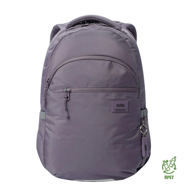 TOTTO Mochila Ergonómica Grande Porta Laptop 15.4 Repelente a Líquidos | Escuela - Oficina - Viaje | violeta M