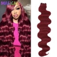 thumbnail image 2 of Typpkmm Extensiones De Cabello De 30 Pulgadas with 200 Gramos and Rojo Borgoña, 2 of 7