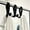 black, variant on 3 Pack Over-Glass Shower Hooks, Dual-Sided Towel Hangers for Bathroom, Fits up to 1" Thick Metal Trim, Hold Robes and Loofahs