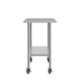 thumbnail image 6 of Flash Furniture Portable Prep and Work Table with NSF Certified 18 Gauge Stainless Steel Top Shelf, Galvanized Steel Undershelf and 4 Casters with 2 Locking, 6 of 9